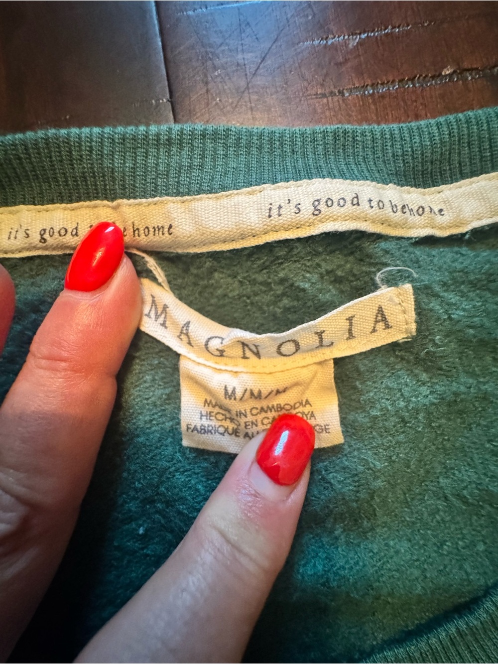 Magnolia Sage Green Cozy Two-Piece Pajama Set - Picture 2 of 6